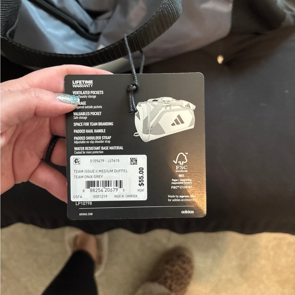 Adidas Black and Gray Duffel Bag - Picture 2 of 4